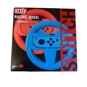 ORZLY Racing Steering Wheel Twin Pack Blue & Red For NINTENDO SWITCH NEW IN BOX!
